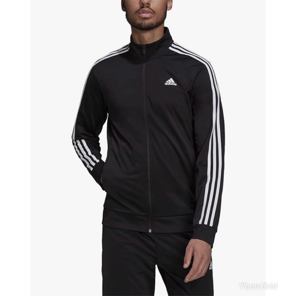 Adidas men’s Essentials three-stripe track jacket size XL